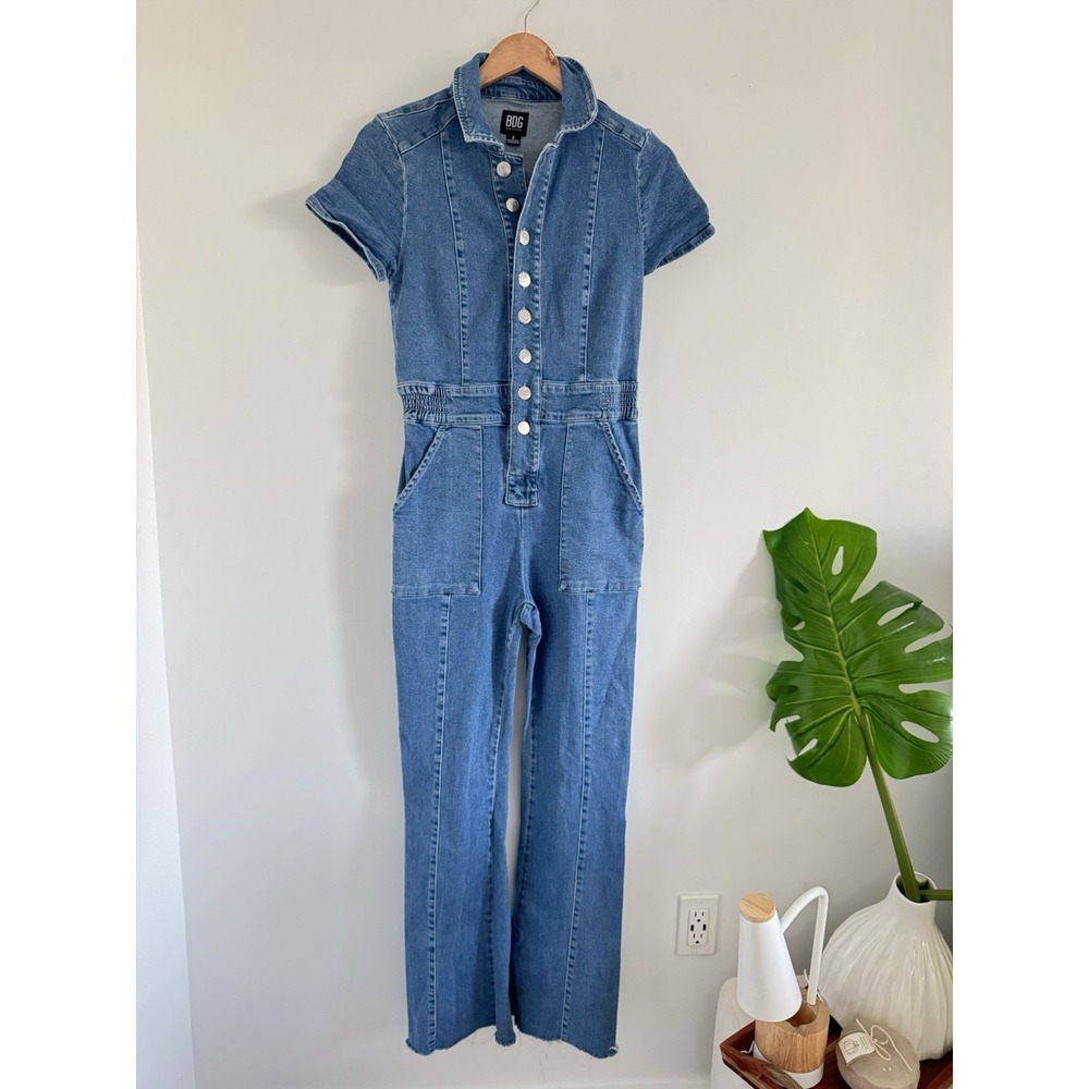 Urban Outfitters BDG Lizzy Utility Short Sleeve Jumpsuit Size 2 Stretch